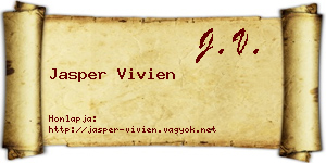 Jasper Vivien névjegykártya